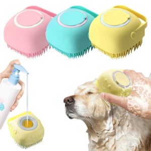 Pet Silicone Bath Brush – Gentle Grooming Made Easy